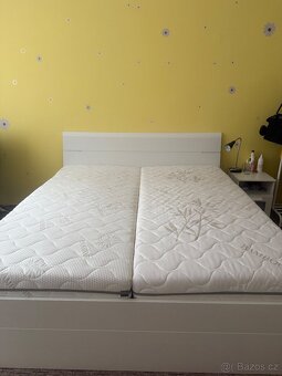 Manželská postel 180x200 cm s osvětlením a úložným prostorem - 3