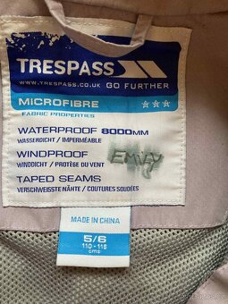 Podzimní bunda Trespass vel. 110/116 - 3