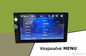 2 DIN rádio 7"; český návod, NOVÉ, ZÁRUKA, autorádio - 3