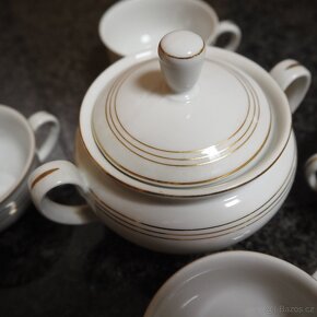 Porcelánové mini šálky + cukřenka - 3