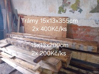 Prkna,fošny,trámy,levně - 3