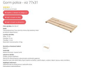 Prodám montovaný dřevěný regál IKEA se slevou 50% v Olomouci - 3
