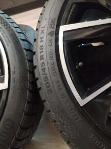 Alu kola Škoda R18 včetně ZIMNÍ PNEU 205/45 R18 Continental - 3