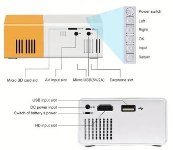 Mini projektor YG-300+ - 3
