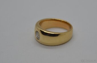 Zlatý prsten  s briliantem 0.50 CT - 3