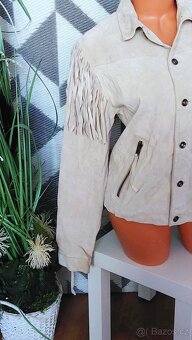 KOŽENÁ BUNDA S TŘÁSNĚMI - MOTO STYL - H&M - vel. 46 - 3