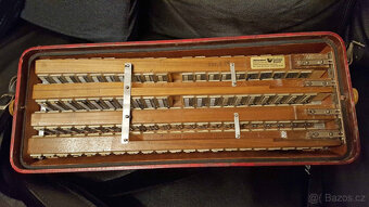 Scandalli akordeon, klavírní akordeon, červená perleť, 120 b - 3