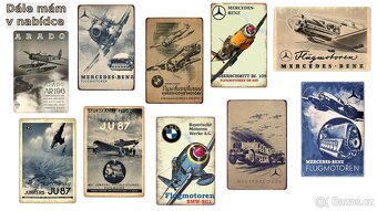 plechová cedule - letadlo Avia B-33 / Iljušin Il-10 - 3