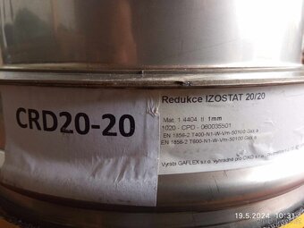 Kouřovod přechodová redukce, IZOSTAT CRD - DN200/2000, nerez - 3