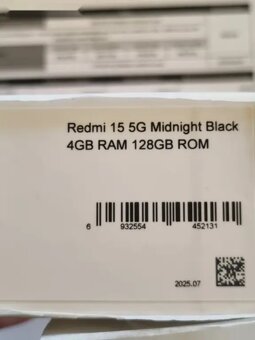 Xiaomi Redmi 15 5G, 4GB RAM 128GB, nový, nerozb. - 3