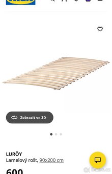 Ikea Bílá postel Malm 160x 200cm - 3