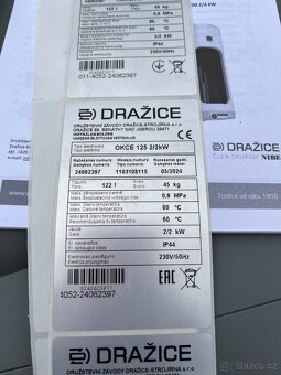 Nový nepoužitý elektrický svislý ohřívač vody OKCE 125 2/2kW - 3