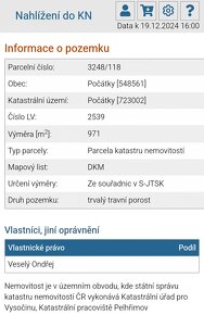 Vysočina, Počátky, stavební pozemek 971m2 Z2 - 3