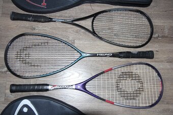 Squash - rakety 3 ks + obaly 2 ks - 3