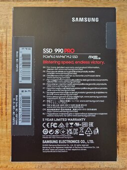 Nový SSD disk Samsung 990 PRO NVMe™ M.2 SSD 1 TB, v záruce - 3