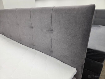 Nová boxspring postel MARCE KING 160x200 šedá - 3