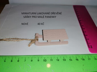 dřevěné miniaturní doplňky pro malé panenky - 3
