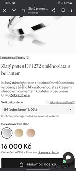 PRODÁM NOVÝ ZÁSNUBNÍ PRSTEN S PRAVÝM DIAMANTEM - 3
