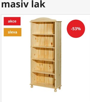 Prodám z masivu knihovnu,komodu... - 3