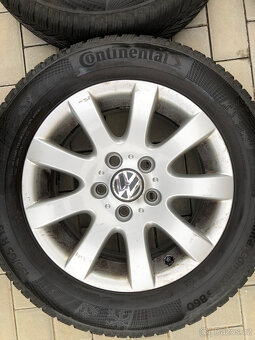 Alu kola VW R15, 5x112, zimni pneu 195/65 R15 - 3