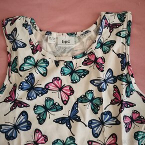 Dívčí letní šatičky bavlněné s motýlkama - 3