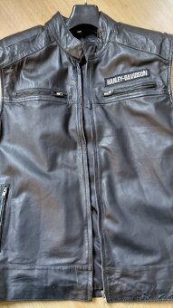 Kožená vesta s logem Harley Davidson - 3