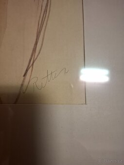 Obraz akt sedící (Karel Retter)originál - 3