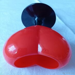 Historická vázička srdce - tango sklo - 3