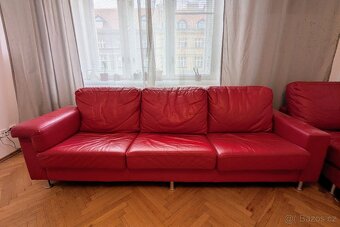 Kožená sedací souprava (gauč + divan + křeslo) - 3