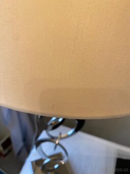 Lampa stolní, moderní, chrom - textil, výška 79 cm - 3