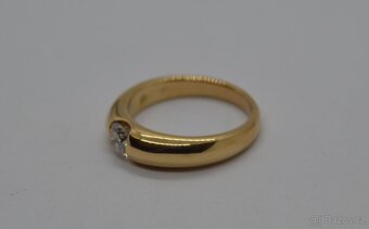 Zlatý prsten  s briliantem 0.40 CT - 3