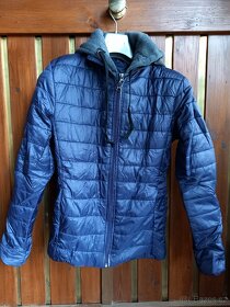Prodám novou zimní bundu (prošívaná) - modrá - 3