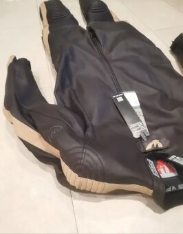 Psí Hubík Classic TT-Pánská kožená moto kombinéza, jednodíl - 3