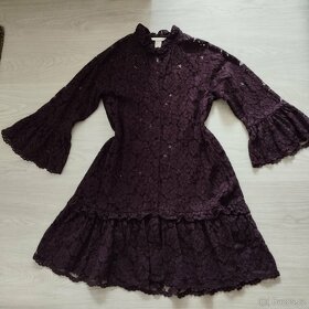 Krajkové šaty vínové zn.H&M - 3