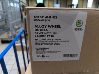 NOVÁ originál kola Škoda BRAGA 18” 5x112, Octavia - 3