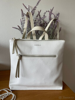 Smetanový bílý elegantní batoh Fiorelli - 3