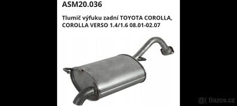 Zadní díl výfuku Toyota Corolla - 3
