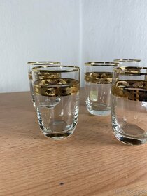 Skleničky s pozlaceným lemem 6 ks - 3