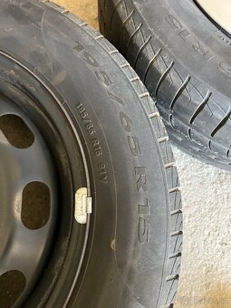 Plechové disky 5x100 + pneu Pirelli 195/65 r15 - 3
