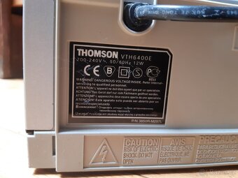 VHS videorekordér Thomson VTH6400E - zcela funkční, bez ovla - 3