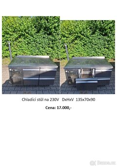 Sporák, Ohřívací vana, chladící stůl do gastroprovozu - 3