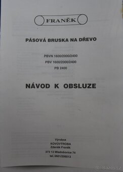 Pásová bruska, náklop 90° - 3