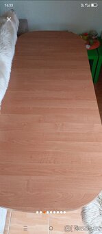 Jídelní rozkládací stůl odstín olše délka 160/200 cm - 3