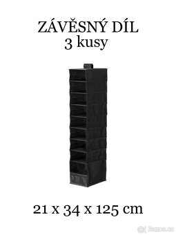 IKEA Série úložných krabic a organizerů SKUBB (černá) - 3