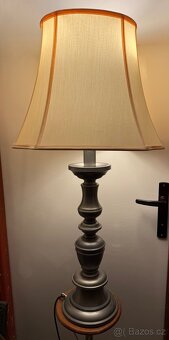Veliká cínová stolní lampa výška 96cm - 3