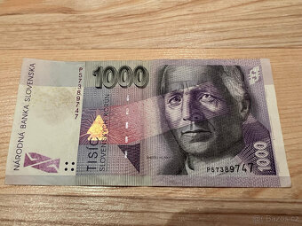 Slovenské bankovky 1000 SK so znakom - 3