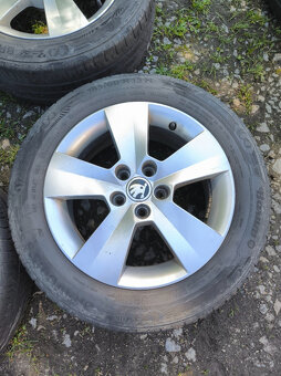 4x originalní alu škoda (5x100) letní 185/60 r15 - 3