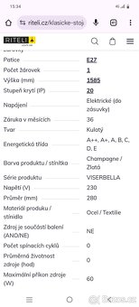 Lampa zlatá Visebella - 3