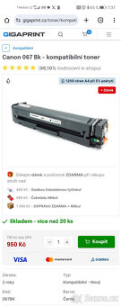 Gigaprint toner 067 BK pro Canon - 3