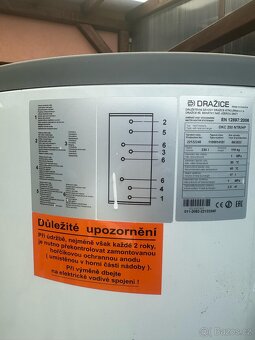 Bojler Dražice OKC 250 NTR/HP – 250 l, jako nový + dárek - 3